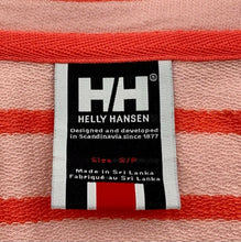 Load image into Gallery viewer, Helly Hansen Womens Jacket Orange Pink Stripe Full Zip Up High Neck Pockets S
