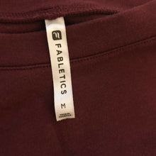 Load image into Gallery viewer, Fabletics Womens oversized Sweatshirt Red Scoop Neck Lace Up Long Sleeve M
