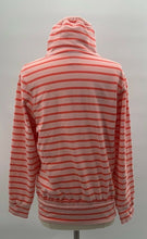Load image into Gallery viewer, Helly Hansen Womens Jacket Orange Pink Stripe Full Zip Up High Neck Pockets S
