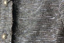 Load image into Gallery viewer, ZARA Tweed Boucle Gold Metallic Blazer Jacket Fringe Very Pretty Size S

