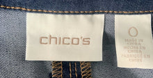Load image into Gallery viewer, Chico’s Platinum Jean Jacket Size 2 Dark Denim Stretch
