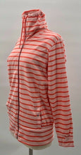 Load image into Gallery viewer, Helly Hansen Womens Jacket Orange Pink Stripe Full Zip Up High Neck Pockets S
