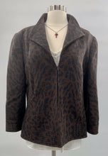Load image into Gallery viewer, Carlisle Angora &amp; Wool Animal Print Jacket Career Casual Women’s Sz 16

