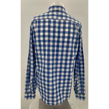 Load image into Gallery viewer, Mens Bonobos Light Weight Blue White Checkered Button Down Long Sleeve Size M
