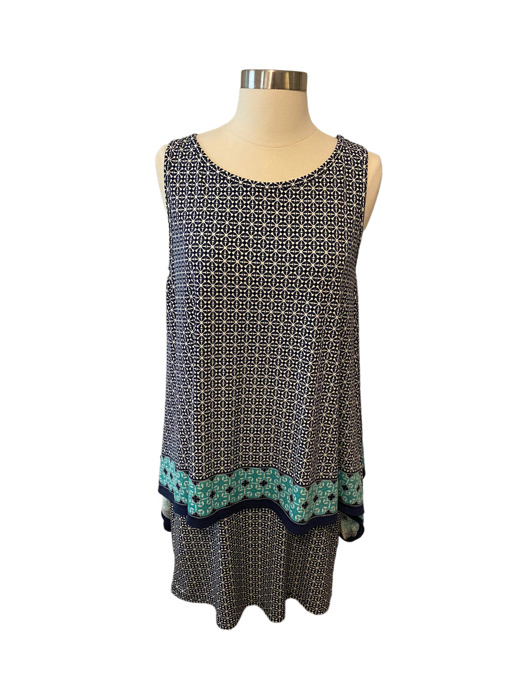 Max Studio Sleeveless Shark Bite Dress Size Medium