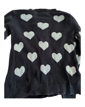 Load image into Gallery viewer, Girls Tucker + Tate Blue Sweater Silver Hearts Size 7
