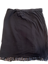 Load image into Gallery viewer, Women&#39;s Black Sequin Skirt Small
