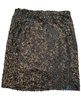 Load image into Gallery viewer, Women&#39;s Black Sequin Skirt Small
