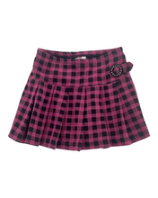 Load image into Gallery viewer, Girls Pink And Black Checked Skirt Size Small (8)
