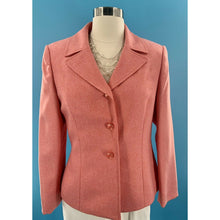 Load image into Gallery viewer, Le Suit Womens Size 6 Peach Coral Blazer 3 Button Pleat Front L/S Lined Career
