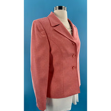 Load image into Gallery viewer, Le Suit Womens Size 6 Peach Coral Blazer 3 Button Pleat Front L/S Lined Career
