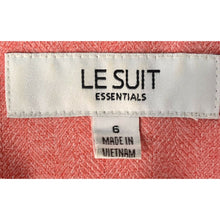 Load image into Gallery viewer, Le Suit Womens Size 6 Peach Coral Blazer 3 Button Pleat Front L/S Lined Career
