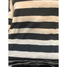 Load image into Gallery viewer, Kori America Women&#39;s Button Up Cardigan Striped Gray Cream Small
