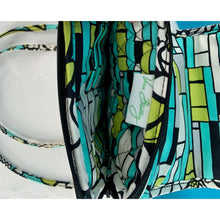 Load image into Gallery viewer, Vera Bradley Island Blooms Mini Hipster Crossbody Lime Aqua Black
